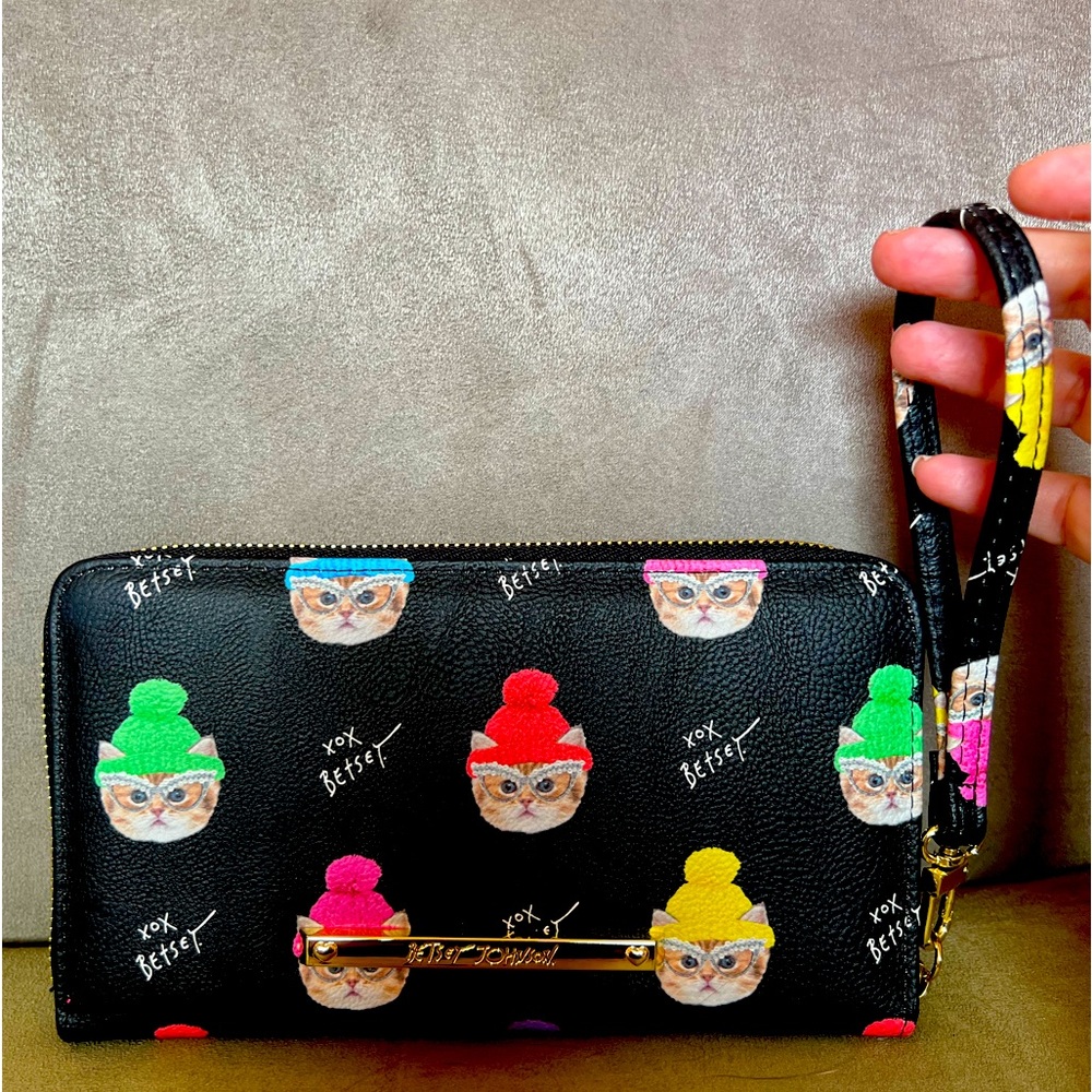 Cat Betsey Johnson Wristlet